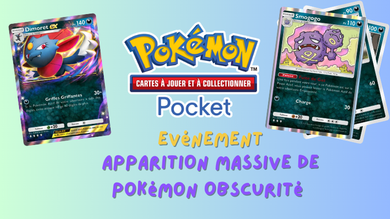 Événement apparition massive de Pokémon de Type Obscurité dans Pokémon TCG Pocket